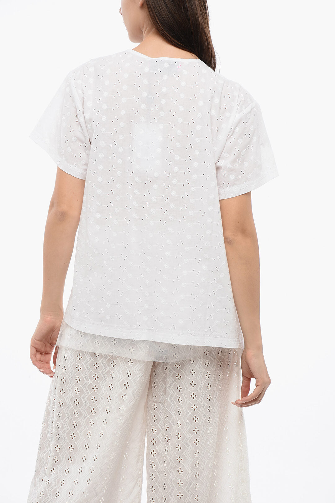 Viktor & Rolf 2405~Sangallo T-shirt FLOATING TIME with Mesh Details, view 2