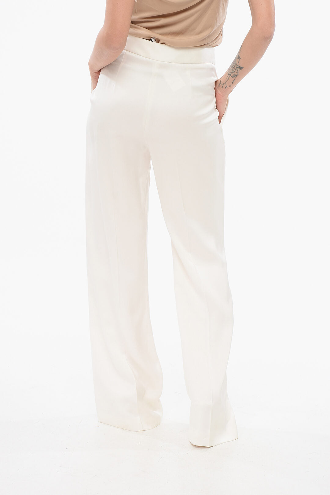 Sa Su Phi 2405~Satin Wide-Leg Trousers, view 2