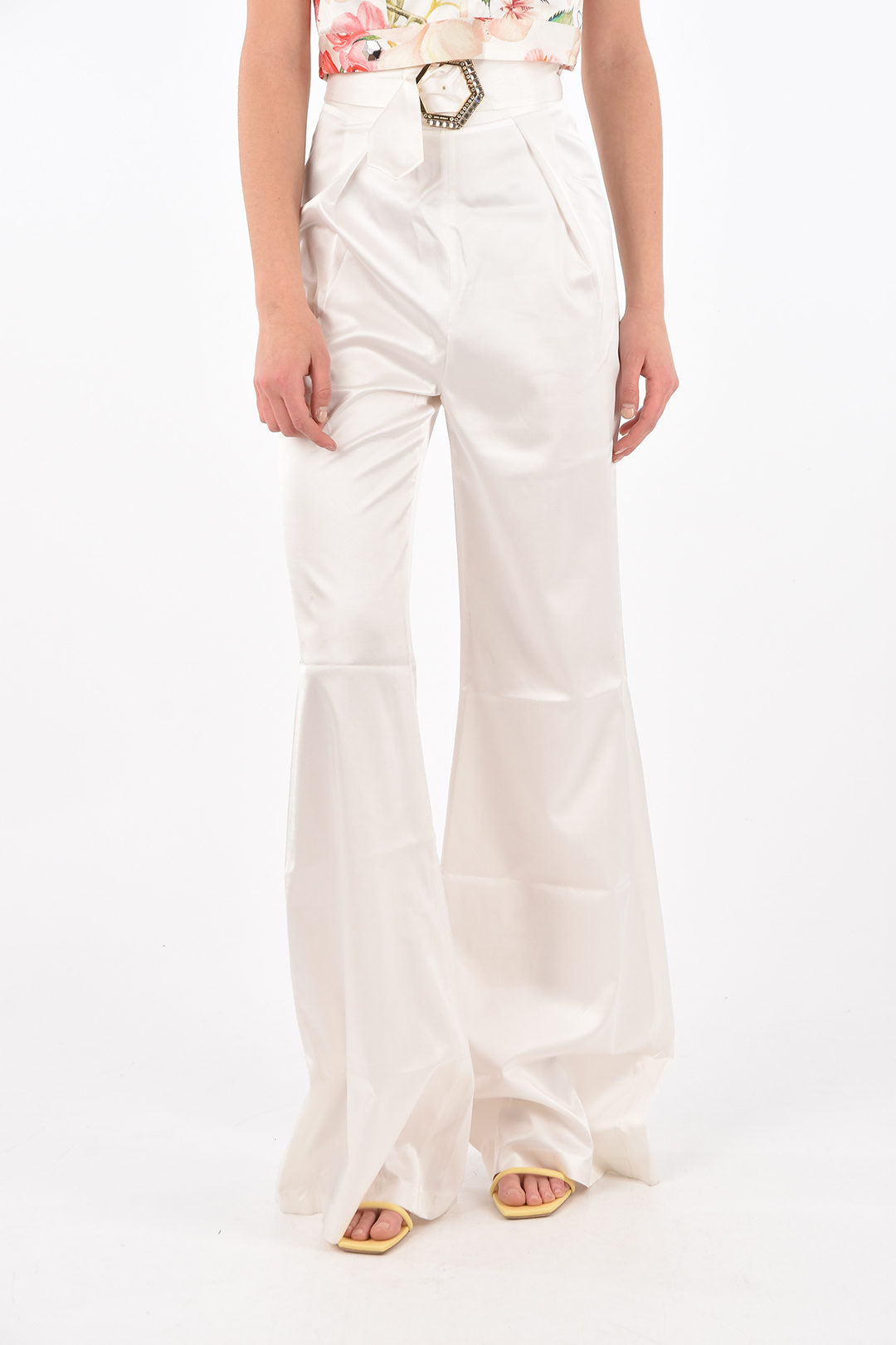 Philipp Plein 2405~Silk Palazzo Pants JEWEL