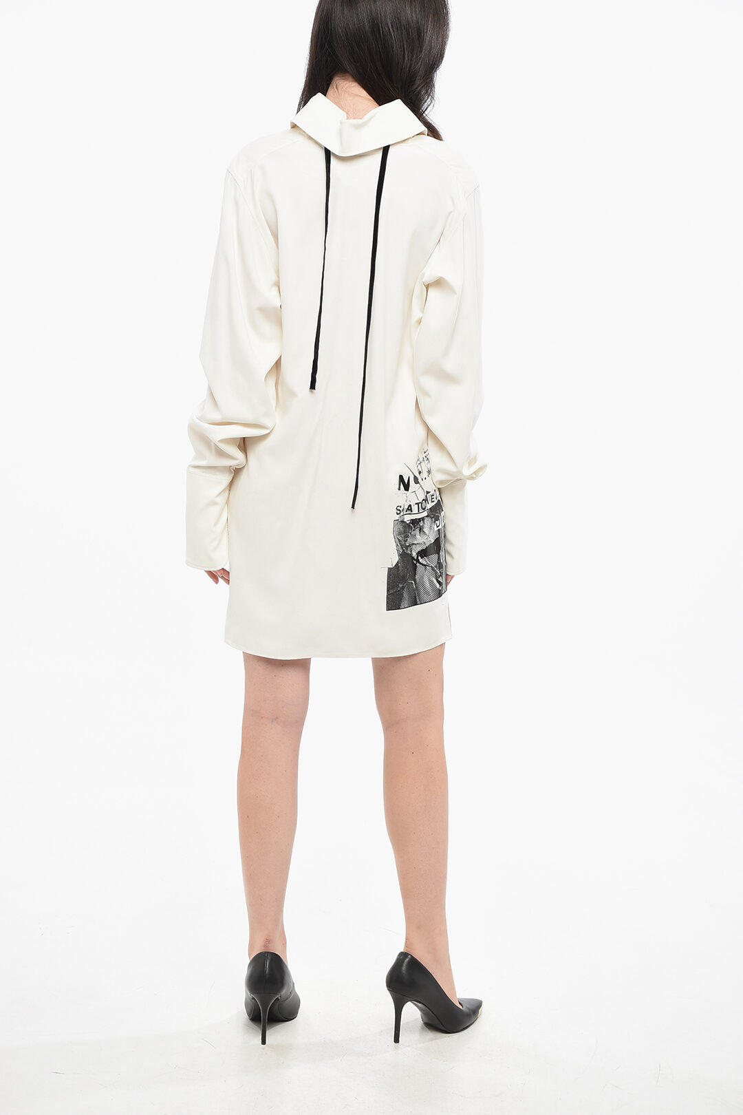 Maison Margiela 2405~Silk Shirt PUNK Printed Long-Sleeve, view 2