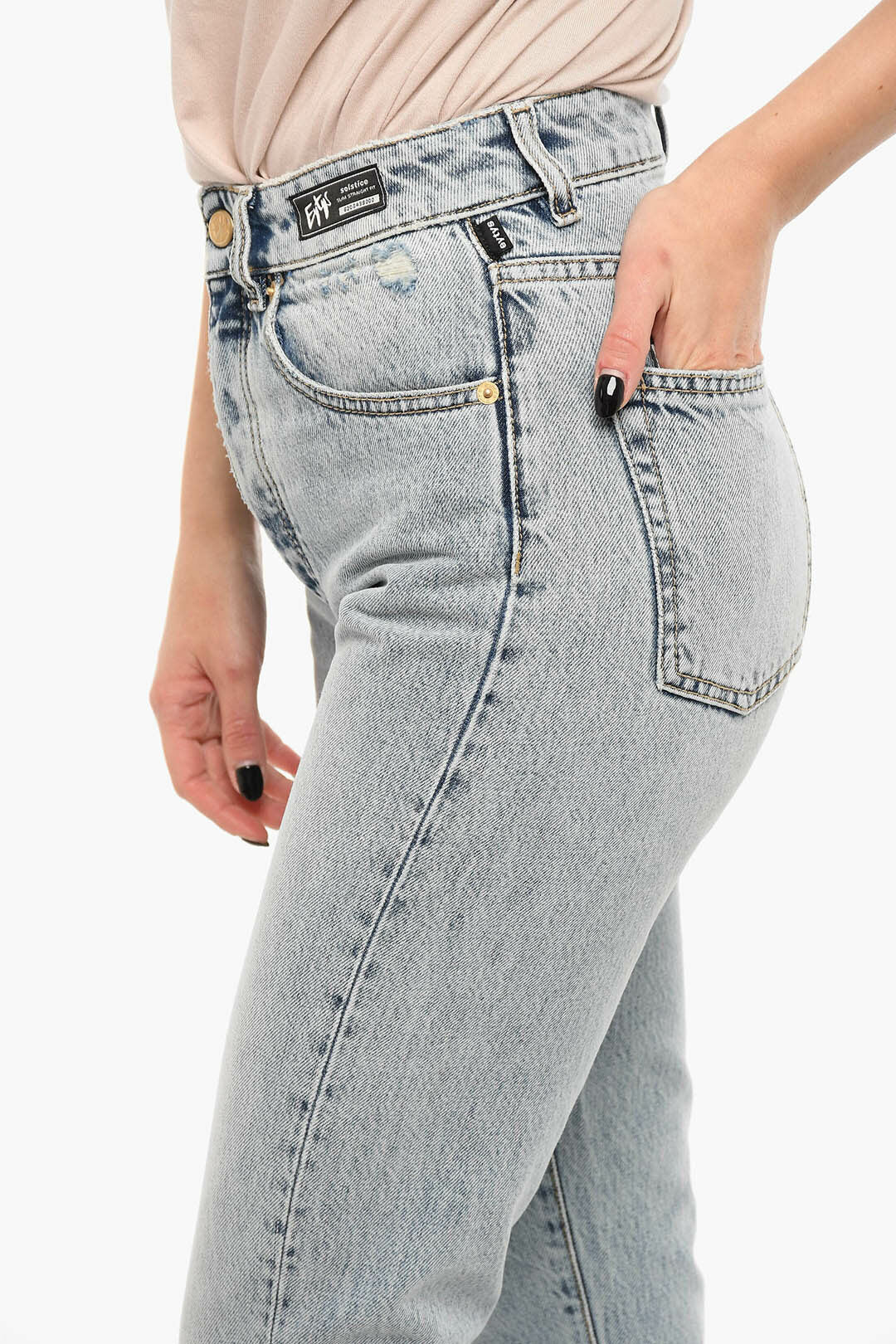 Eytys 2405~Slim Straight Fit Jeans SOLSTICE LIGHT STONE 17 cm, view 2