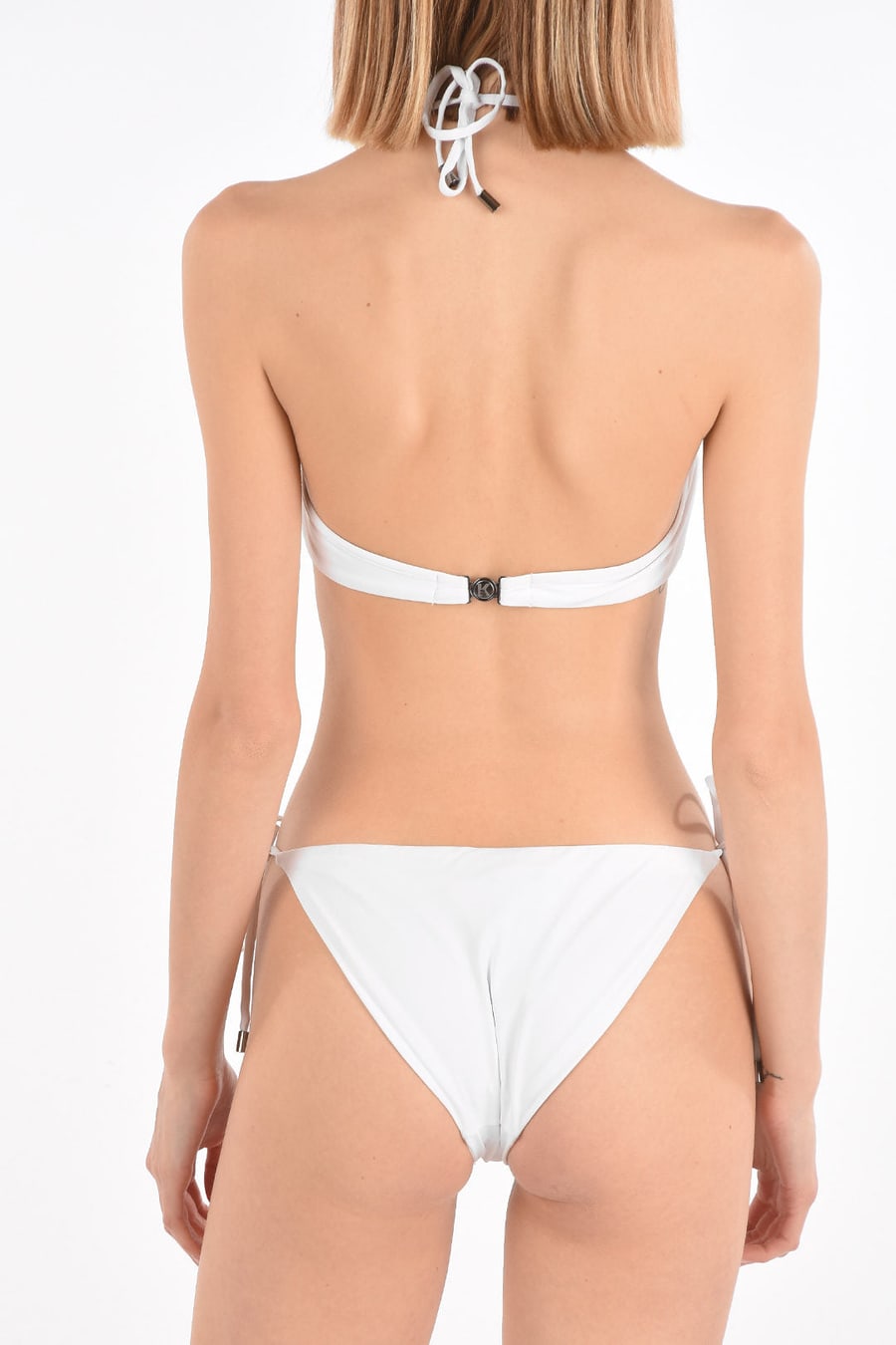 Karl Lagerfeld 2405~Solid Bandeau Bikini Top KARL & CHOUPETTE with Studs, view 2