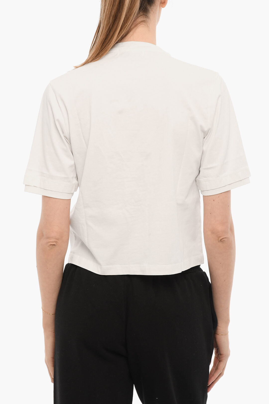 Ambush 2405~Solid-Color Crew Neck T-Shirt STOPPERS with Removable Chain, view 2