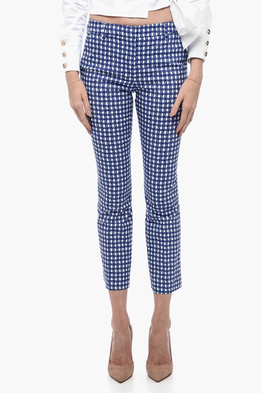 True Royal 2405~Stretch Cotton Chino Pants with Checked Pattern