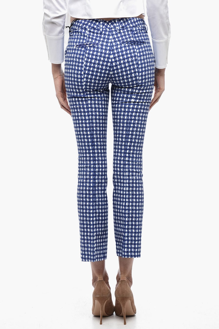 True Royal 2405~Stretch Cotton Chino Pants with Checked Pattern, view 2