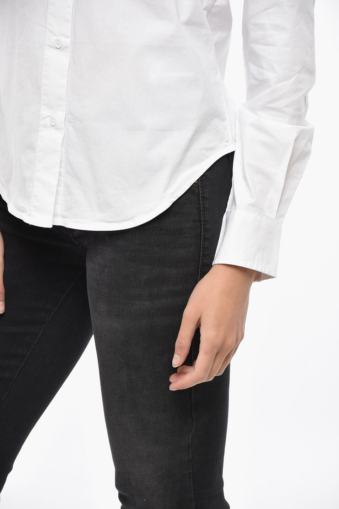 Diesel 2405~Stretch Cotton Shirt C-GISEY-OUT with Tonal Logo