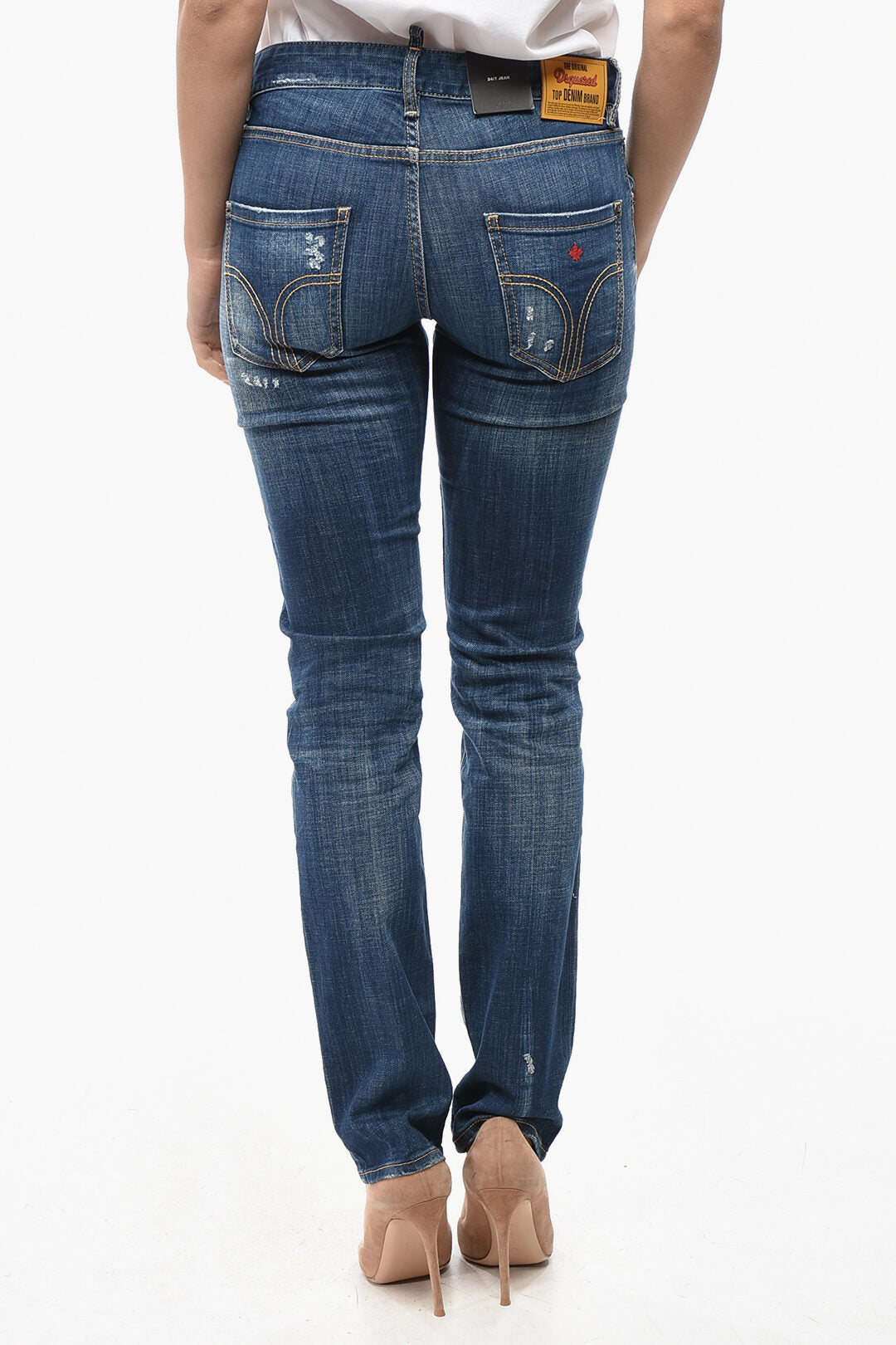 Dsquared2 2405~Stretch Denim Jeans 24/7 Vintage Effect 17cm, view 2
