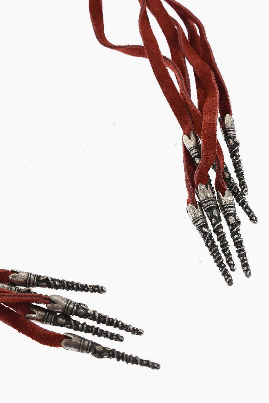 Dsquared2 2405~Suede and Metal Wide Belt DREAMCATCHER Embellished with Crystals 10cm, view 2