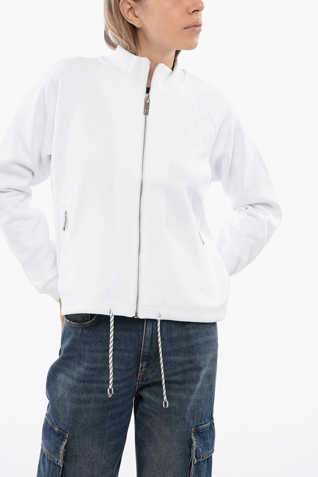 John Richmond 2405~Synthetic Fabric Sweatshirt STELET with Drawstring