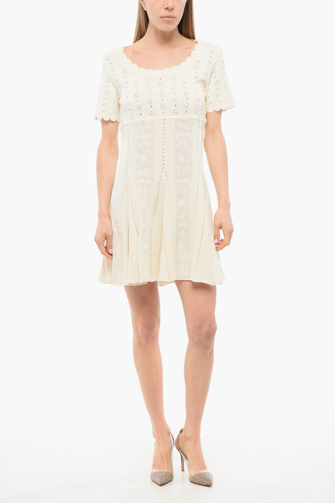 Viktor & Rolf 2405~TULLE Flared Dress SPINNING with Openwork Detail