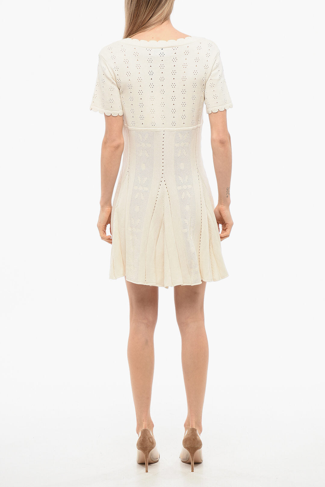Viktor & Rolf 2405~TULLE Flared Dress SPINNING with Openwork Detail, view 2