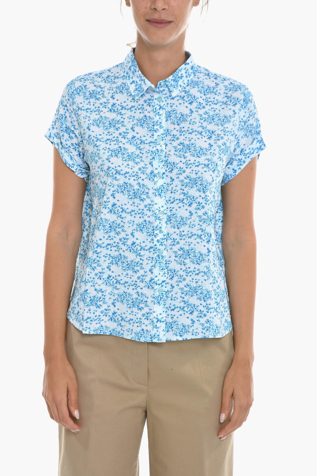 Samsoe Samsoe 2405~Two-Tone Printed Shirt MAJAN