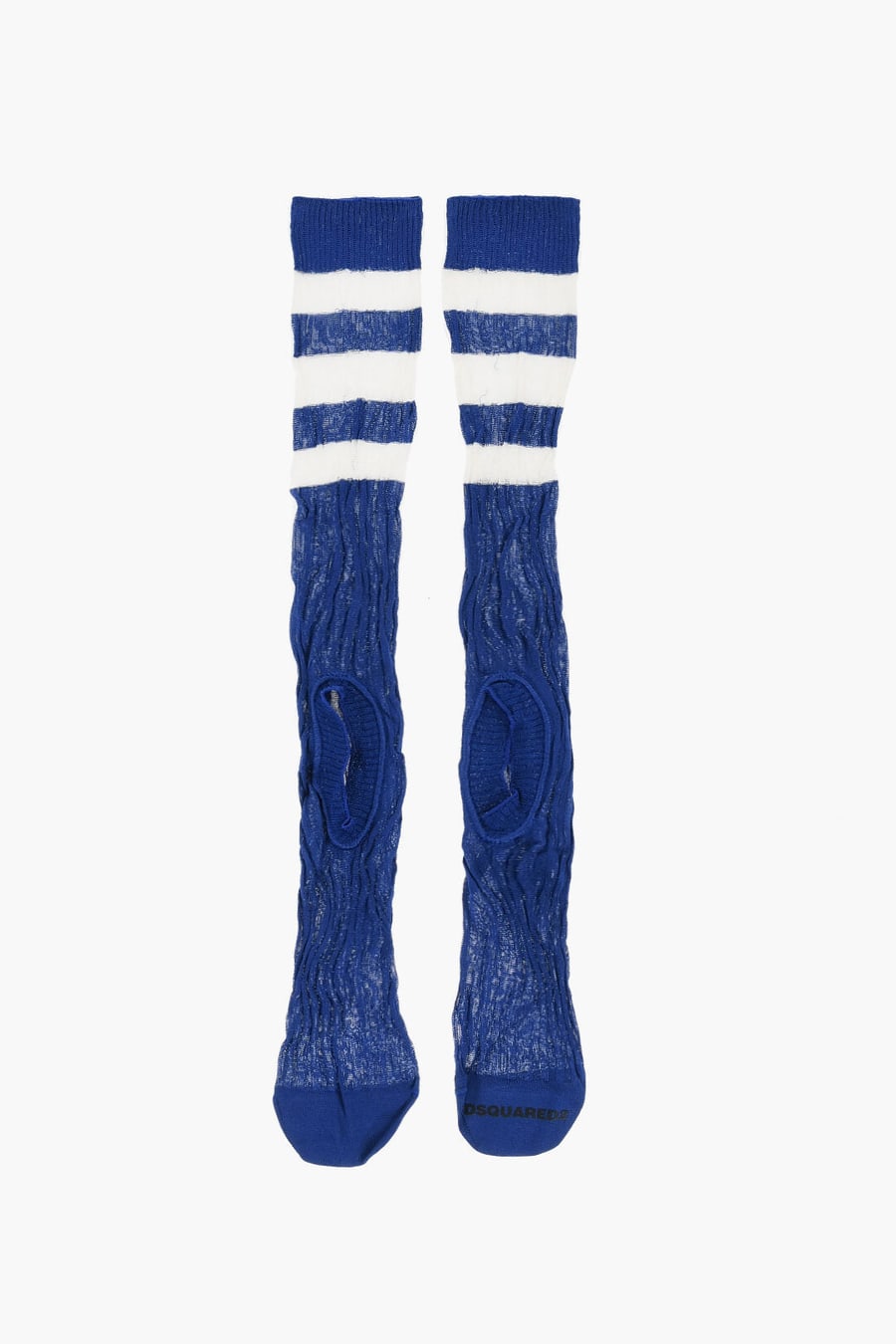 Dsquared2 2405~Two-Tone Ribbed Socks with Cut-Out Detail
