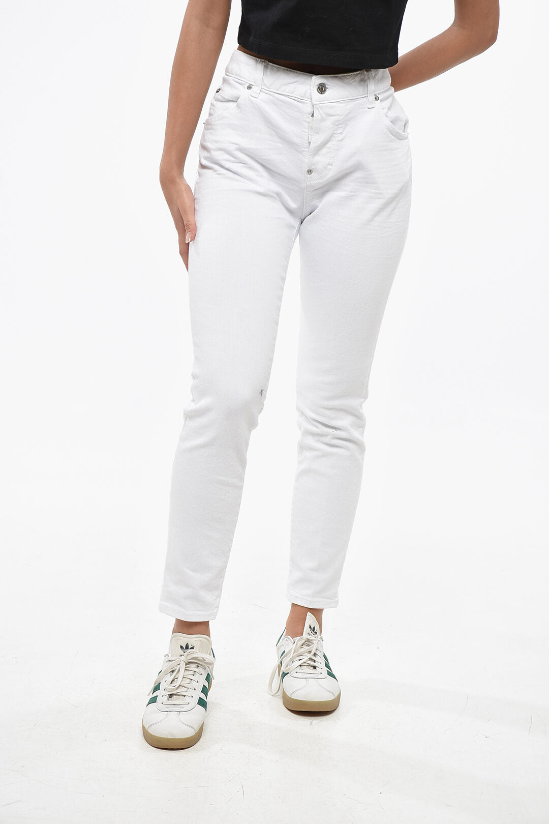 Dsquared2 2405~WHITE BULL Jeans COOL GIRL Light Wash 15cm