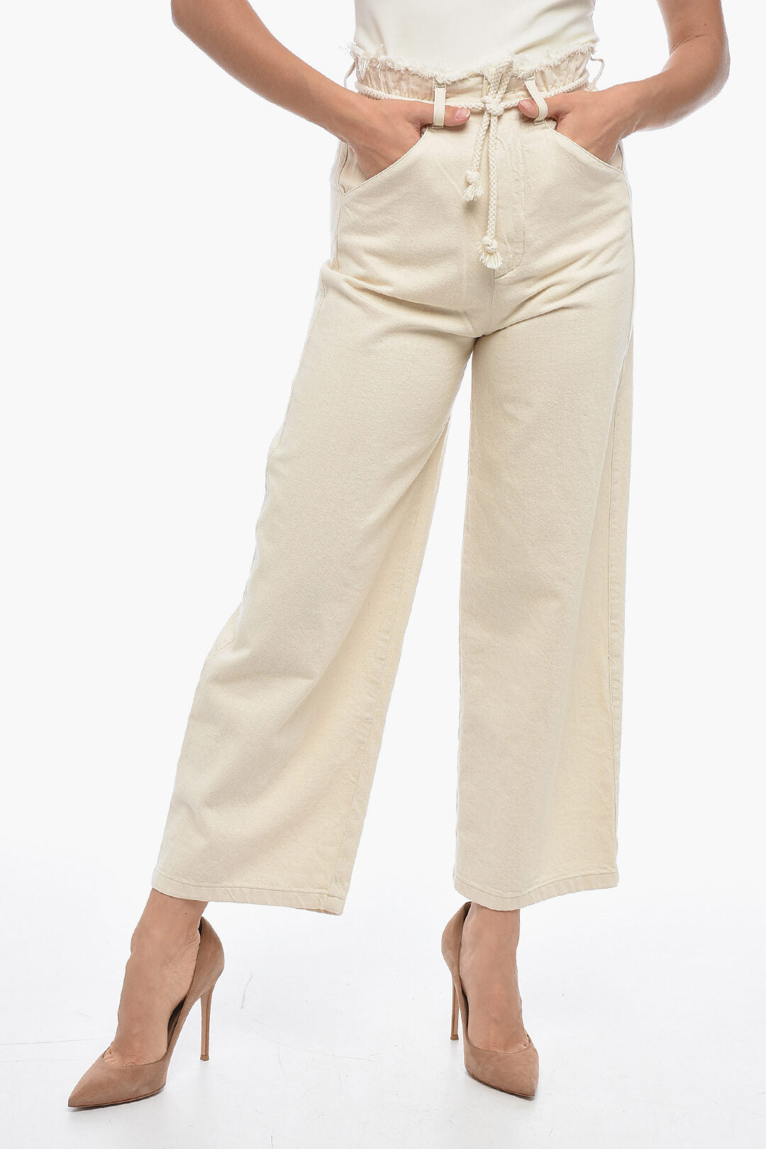 Two women in the world 2405~Wide-Leg Jeans GIOIA with Fringes