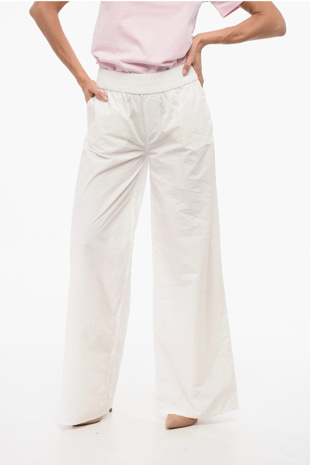 Dsquared2 2405~Wide-Leg Pants with Logo Patch