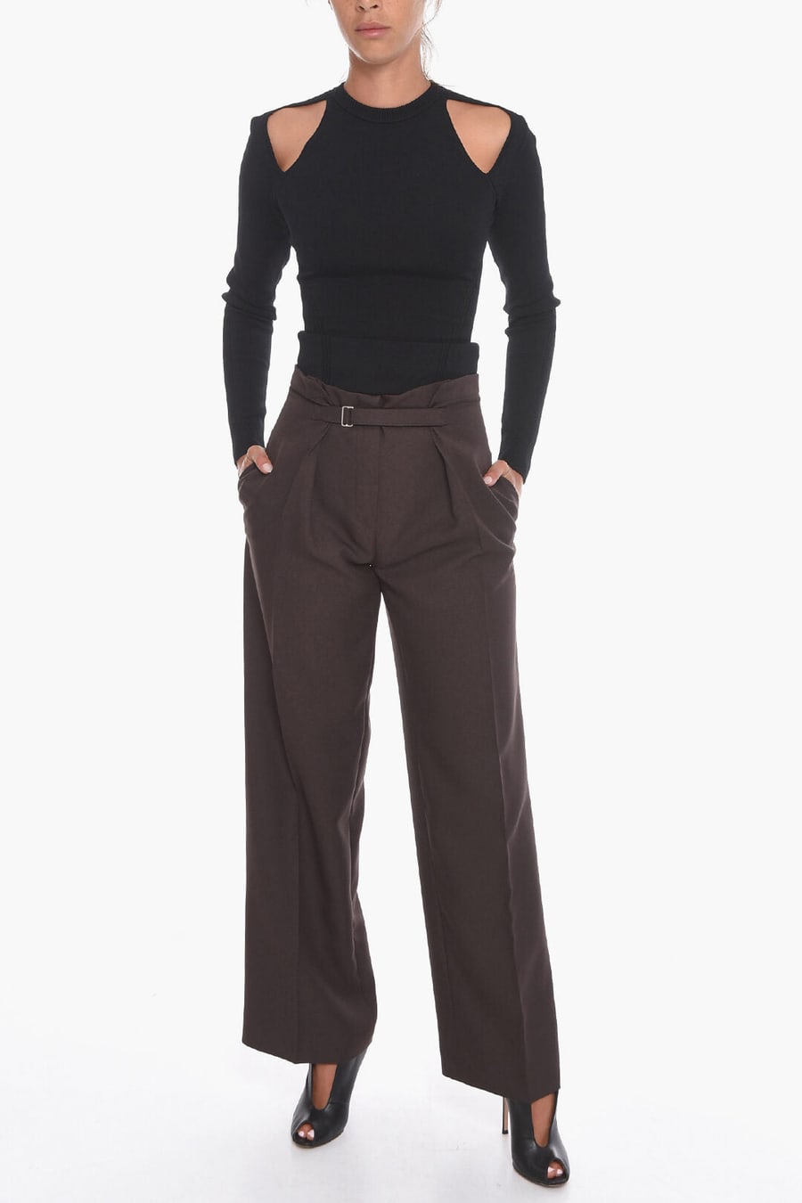 Super Blond 2405~Wide-Leg Pants with Velcro Closure, view 4