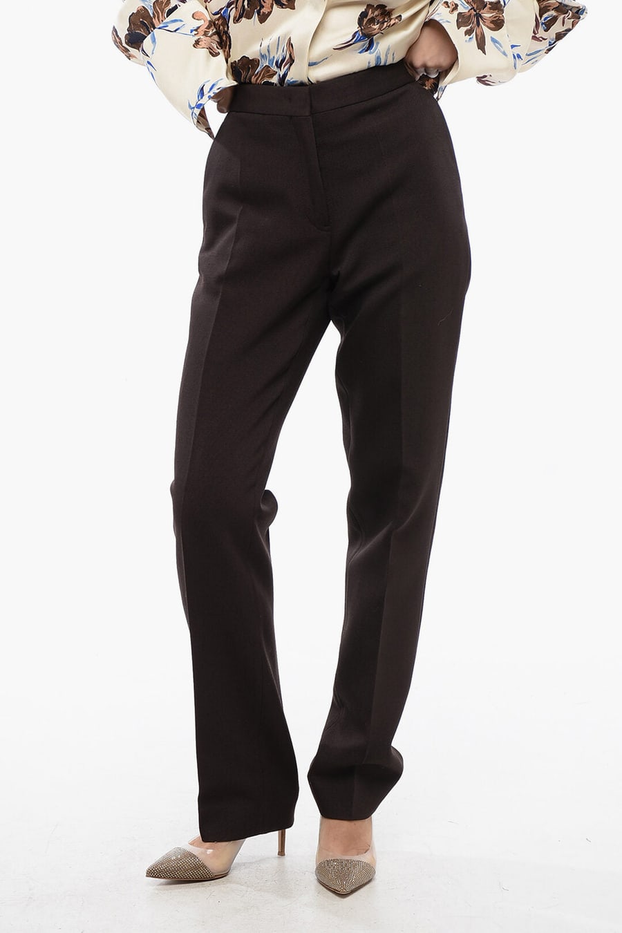 Jil Sander 2405~Wool-Blend Straight-Leg Trousers
