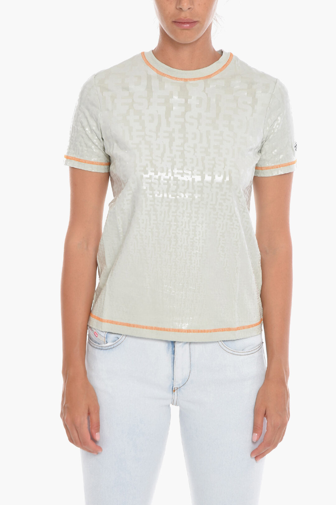 Diesel 2470~Crewneck T-Shirt T-REG-MON with All-Over Monogram