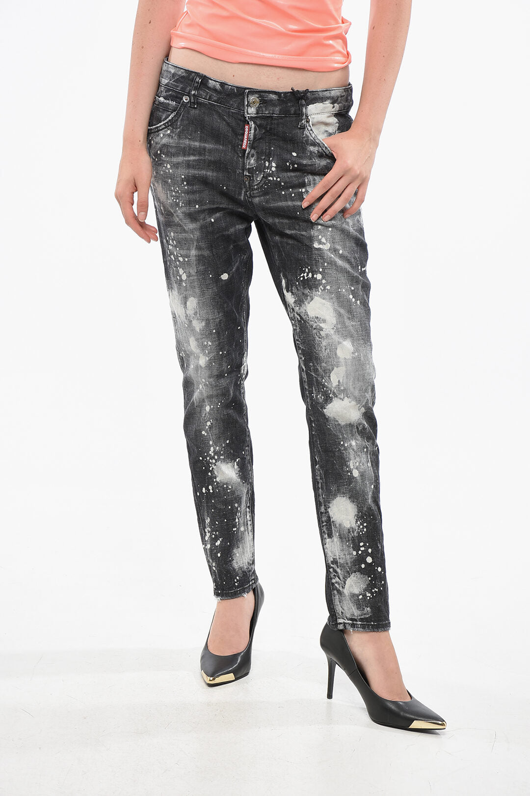 Dsquared2 2470~Jeans COOL GIRL Painting Effect 14cm