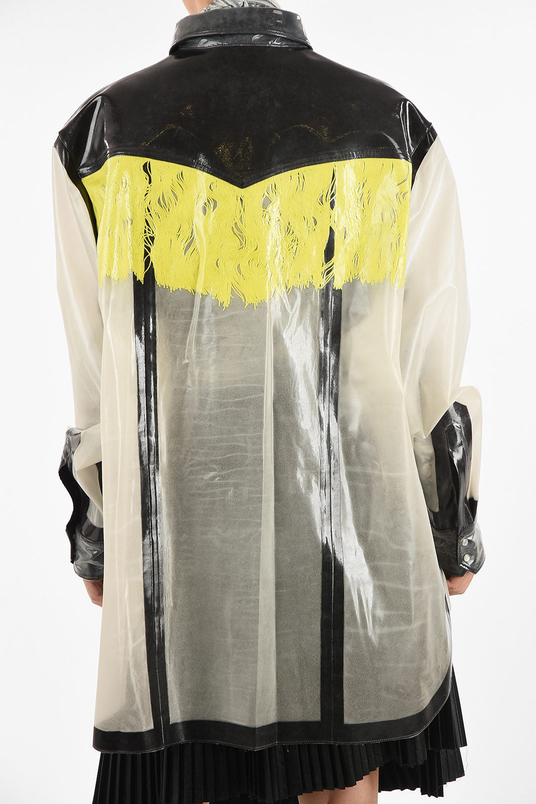 Maison Margiela 2470~MM0 Lacquered Oversize Shirt with Snap Buttons, view 2