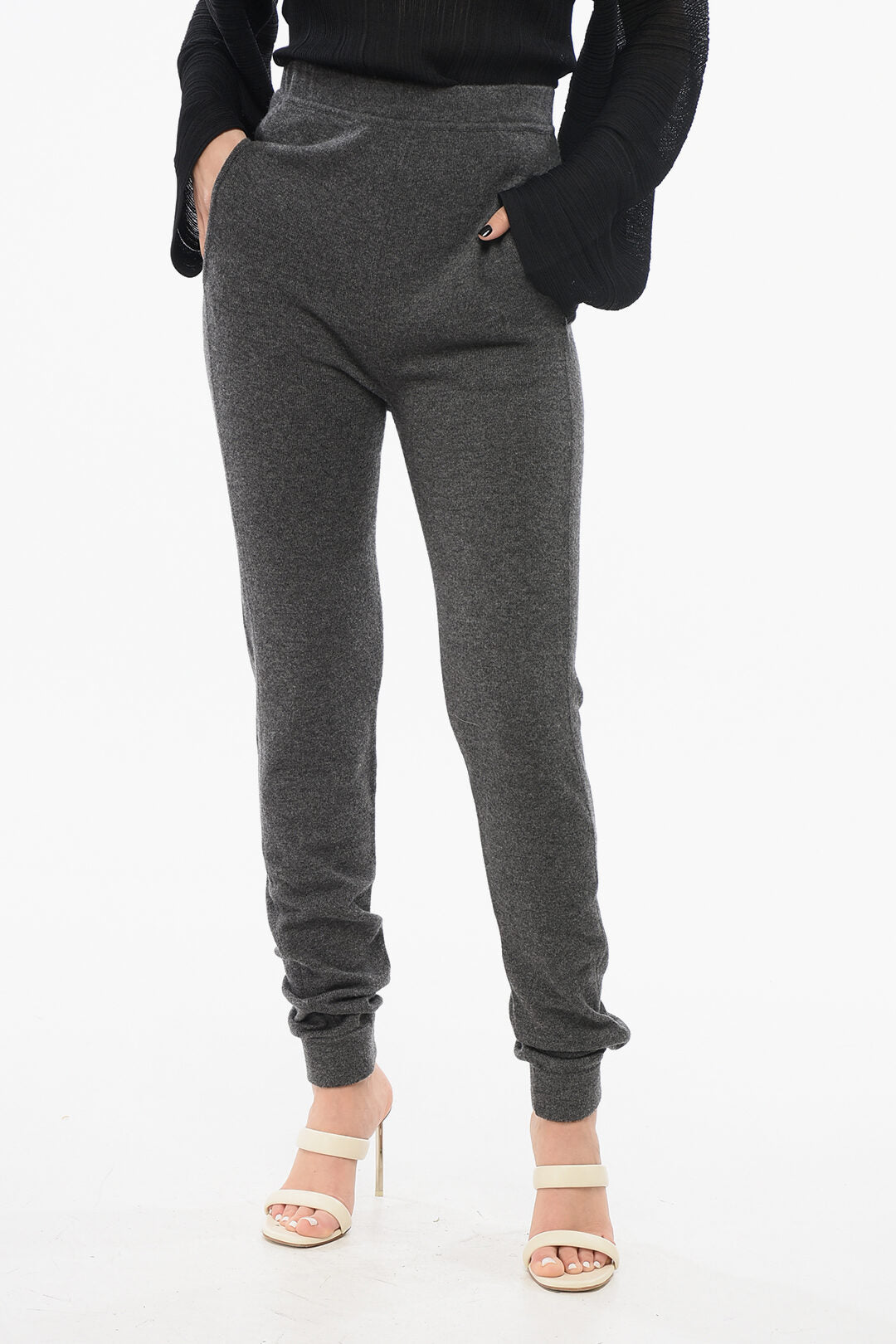 Saint Laurent 2470~Pure Cashmere Leggings With Elastic Waistband