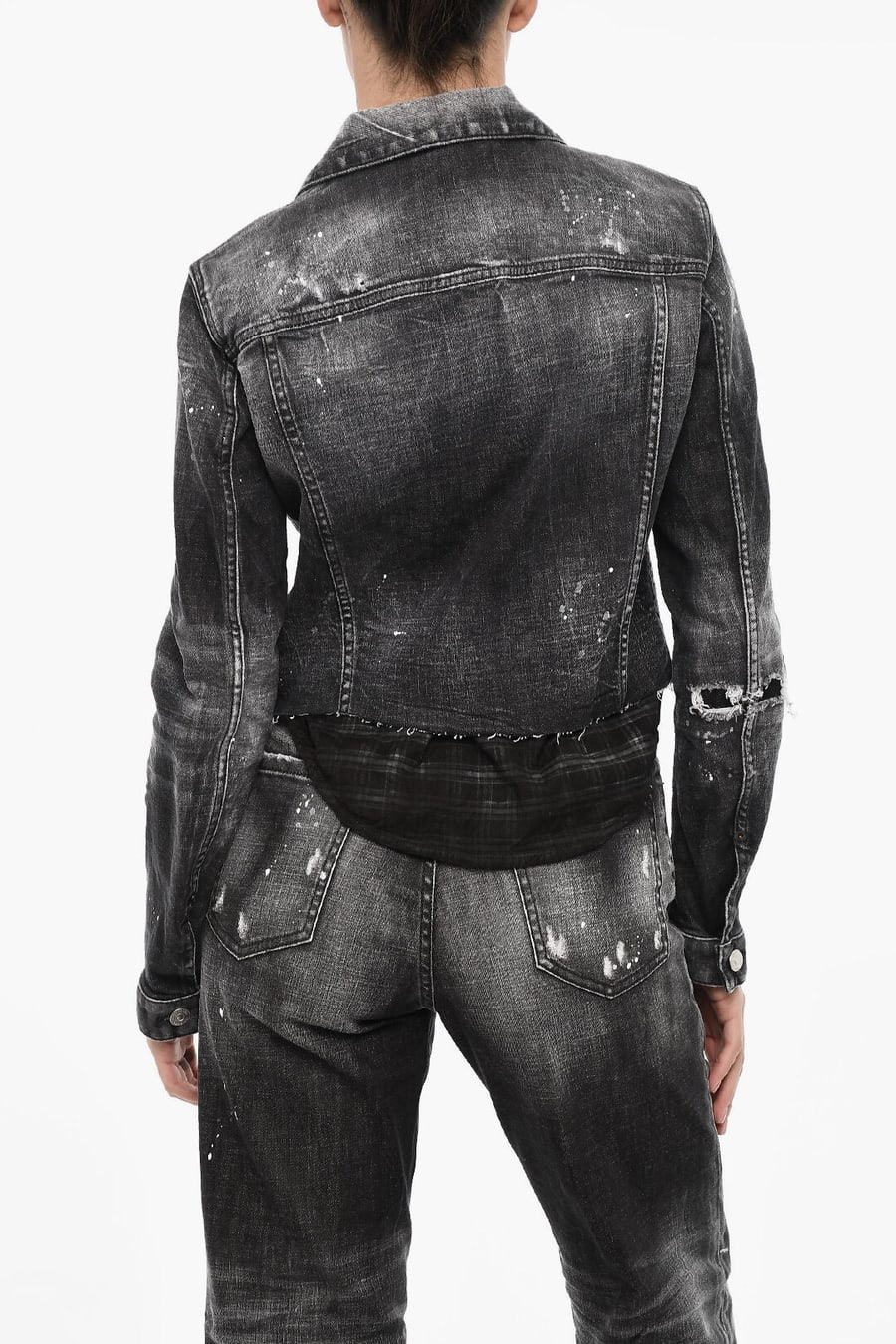 Dsquared2 2470~Vintage-Effect Denim Jacket, view 2