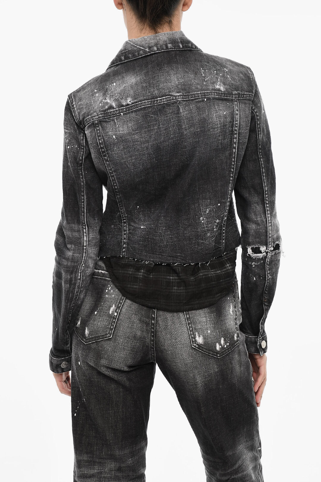 Dsquared2 2470~Vintage-Effect Denim Jacket, view 2