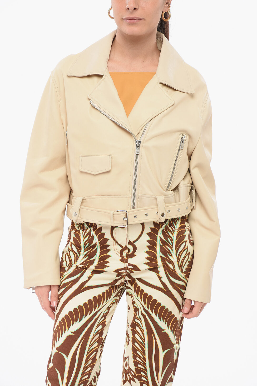 S.W.O.R.D 6644 2500~Cropped Leather Biker Jacket