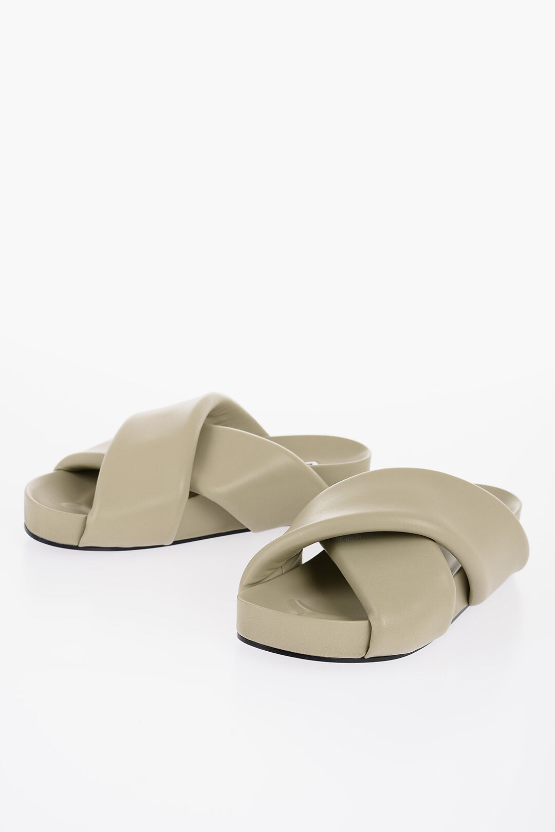 Jil Sander 2500~Leather Sandals with Criss-Cross Design