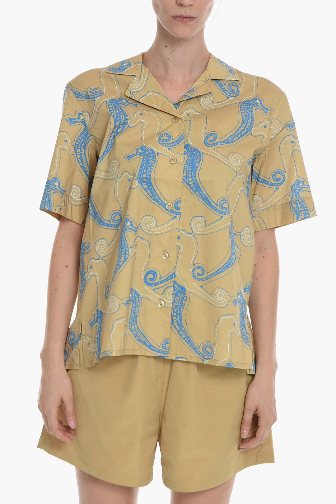 Samsoe Samsoe 2500~Short-Sleeve Shirt MALENE All-Over Printed