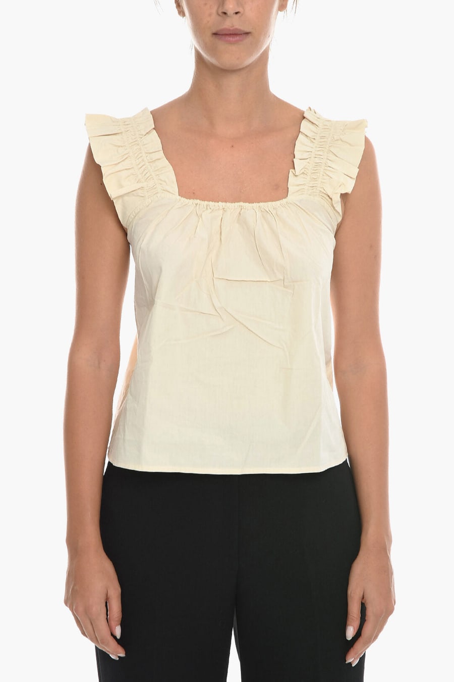 Samsoe Samsoe 2500~Solid-Color Top GILL with Pleats
