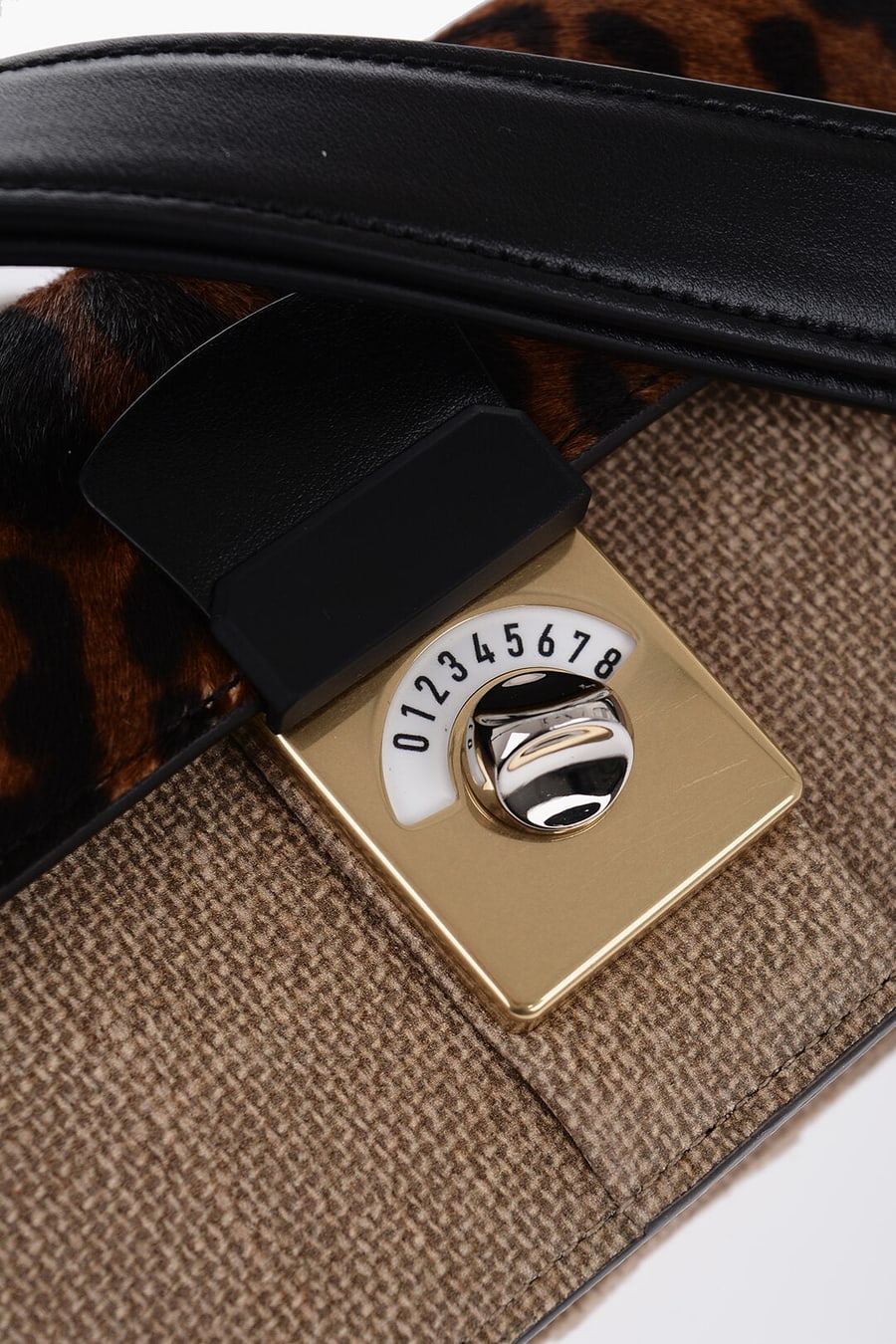 Maison Margiela 2500~Two-Tone Crossbody Bag With Animalier Detail