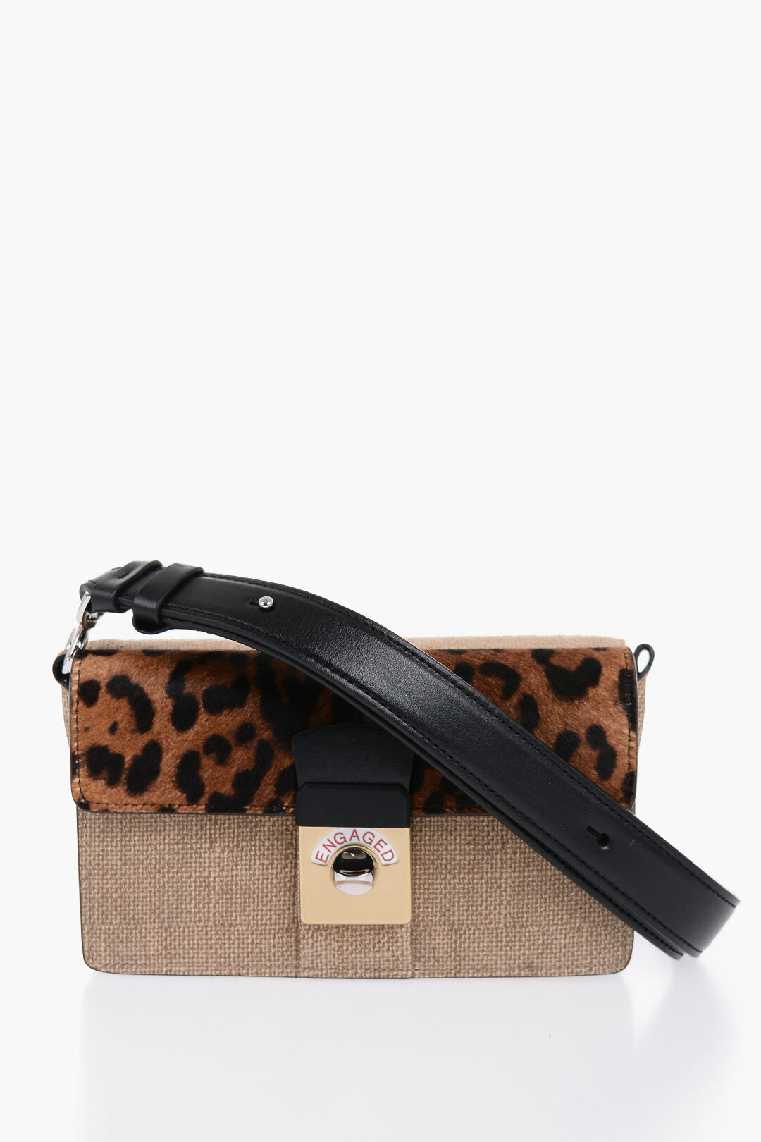 Maison Margiela 2500~Two-Tone Crossbody Bag With Animalier Detail