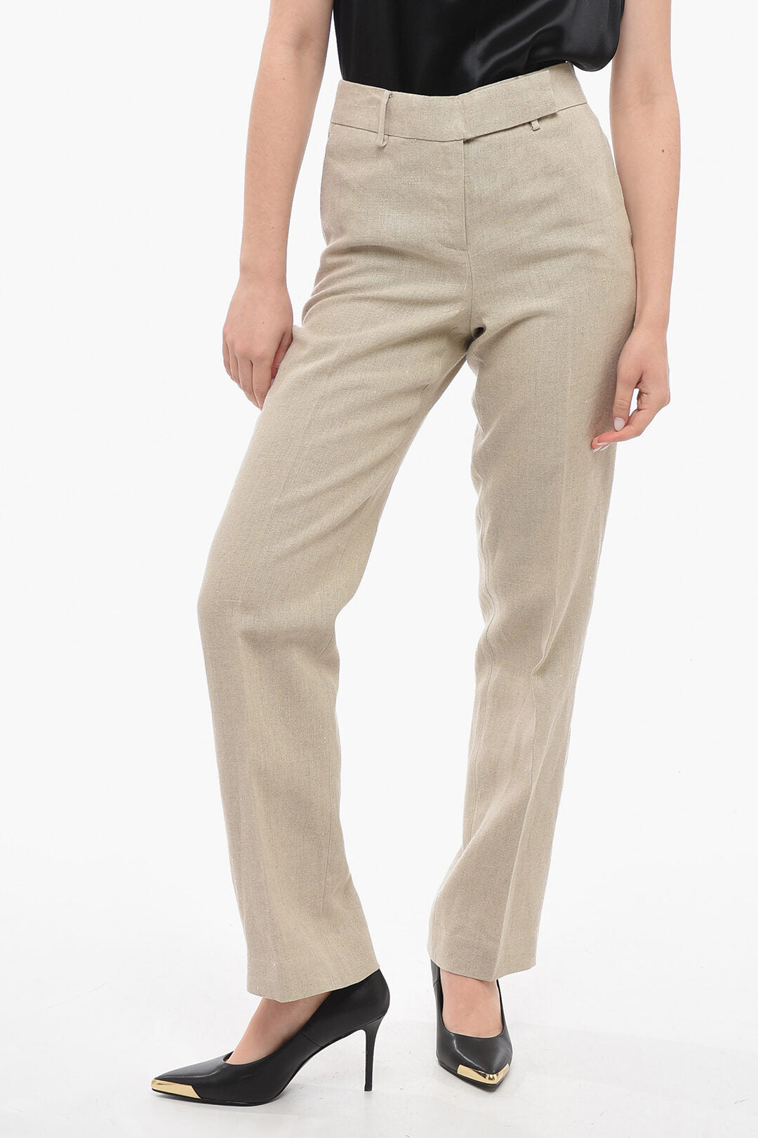 Michael Kors 2500~Wide-Leg Cotton Hopsack Trousers