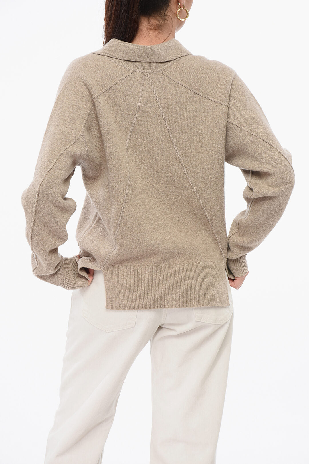 RAG&BONE 2500~Wool-Blend Pullover BRIDGET with Polo Collar, view 2