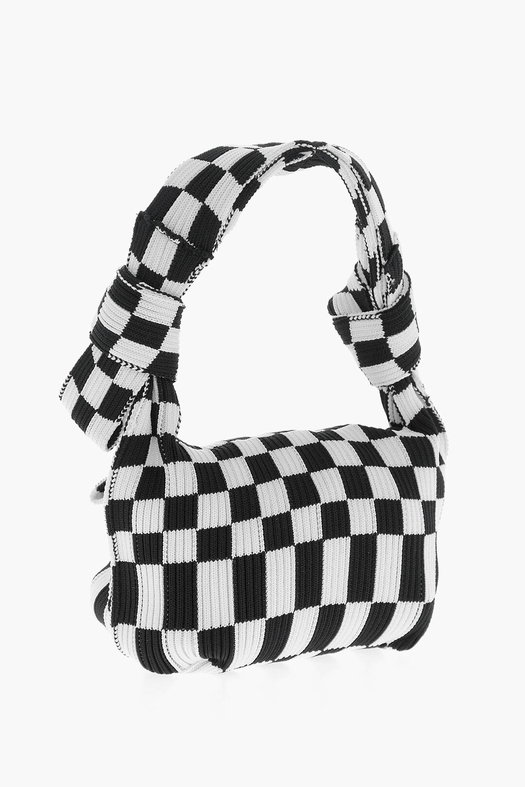Last Frame 2550~Bicolour Checked Mini Bag with Knotted Handle
