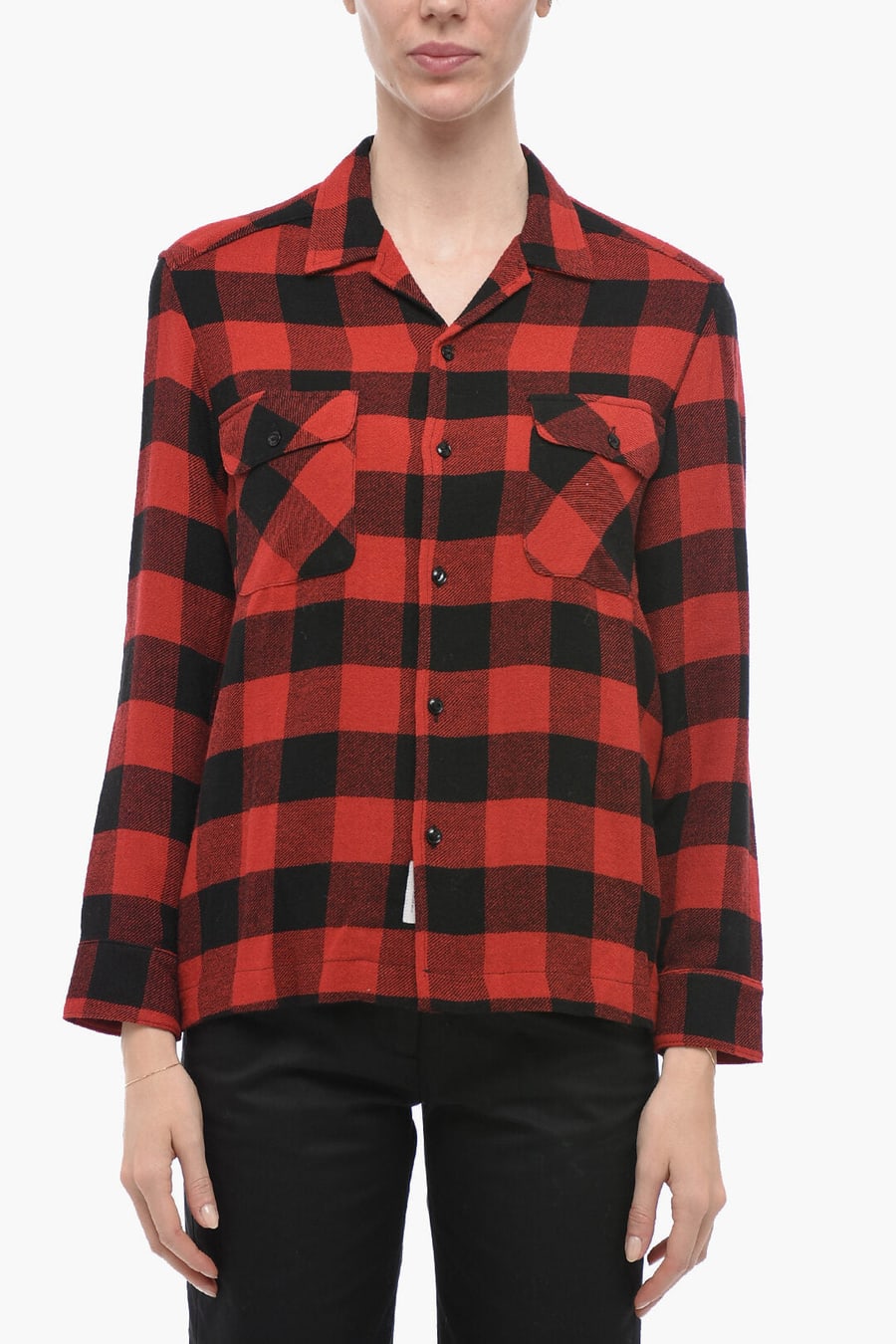Woolrich 2550~Blouse FLUID CHAMOIS with Checked Pattern