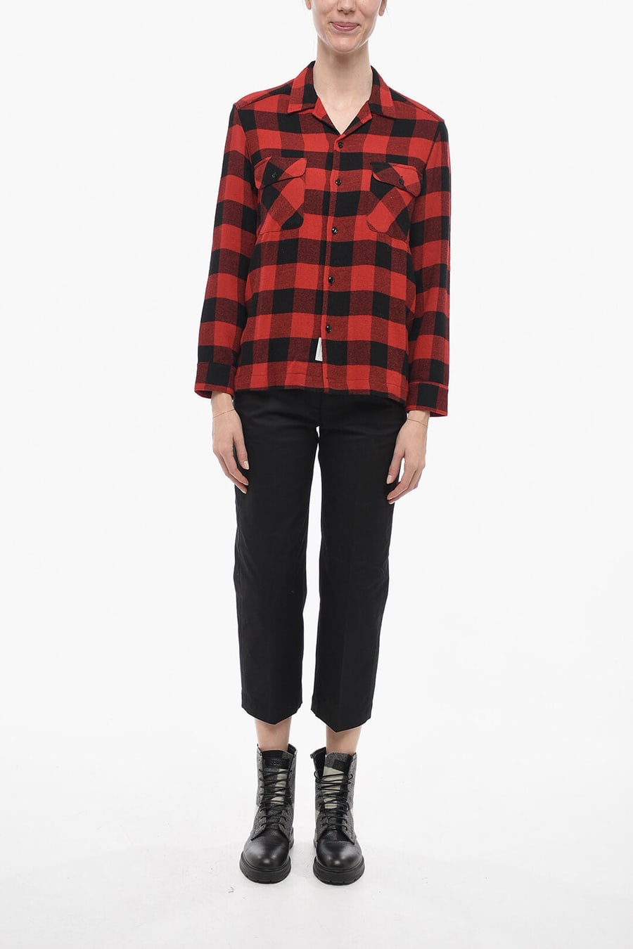 Woolrich 2550~Blouse FLUID CHAMOIS with Checked Pattern, view 4