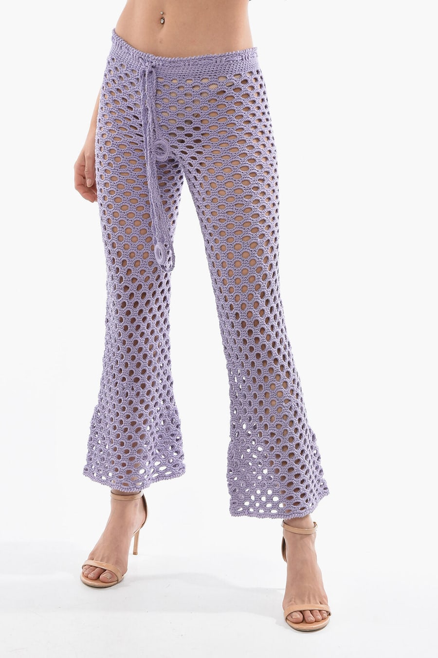 Matimì 2550~Boot-Cut Openwork Trousers