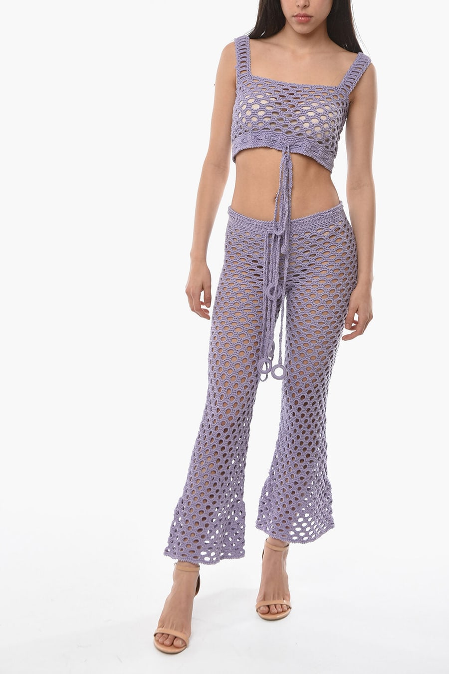 Matimì 2550~Boot-Cut Openwork Trousers, view 4