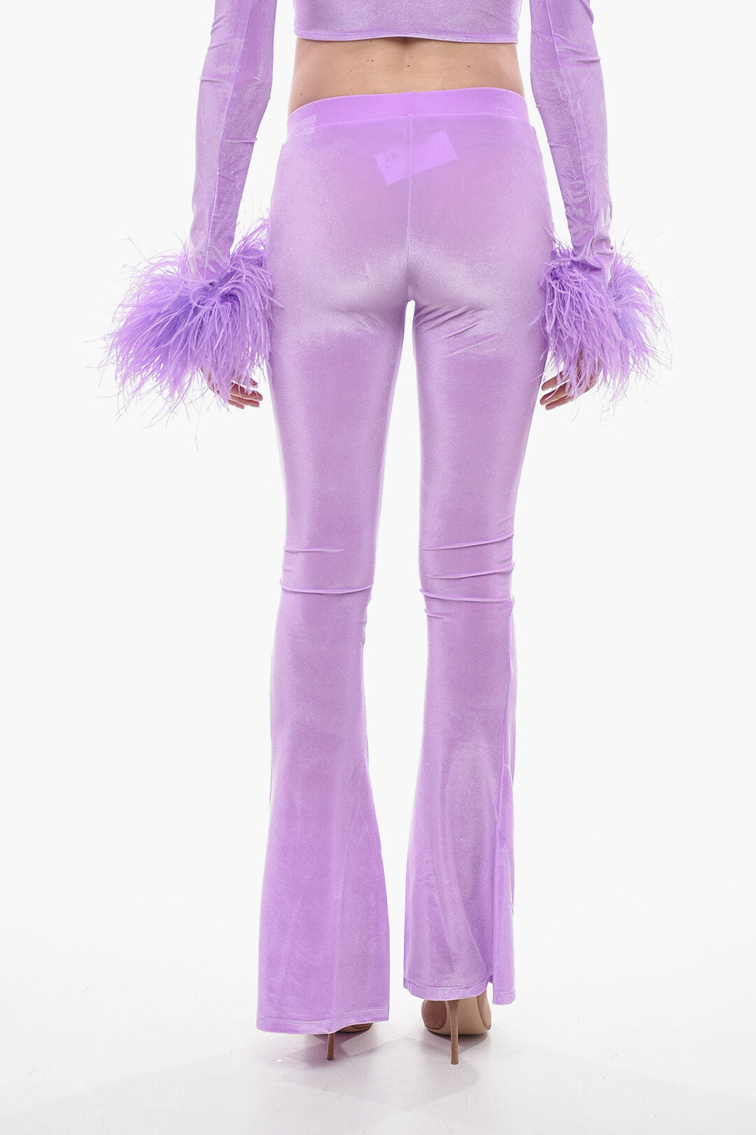 Adriana Hot Couture 2550~Chenille Boot-Cut Pants with Side Logo