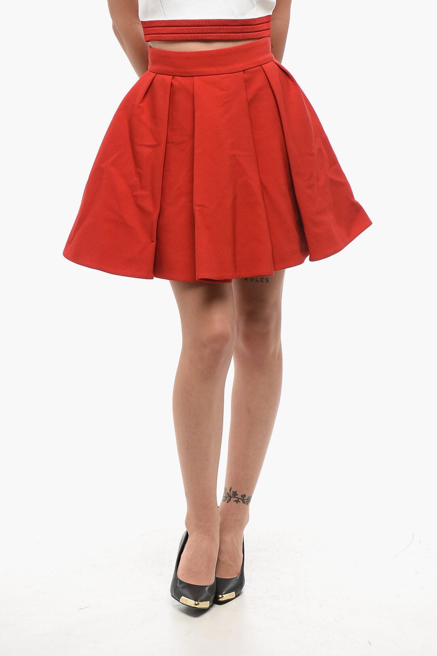 Balmain 2550~Flared Wool Skirt