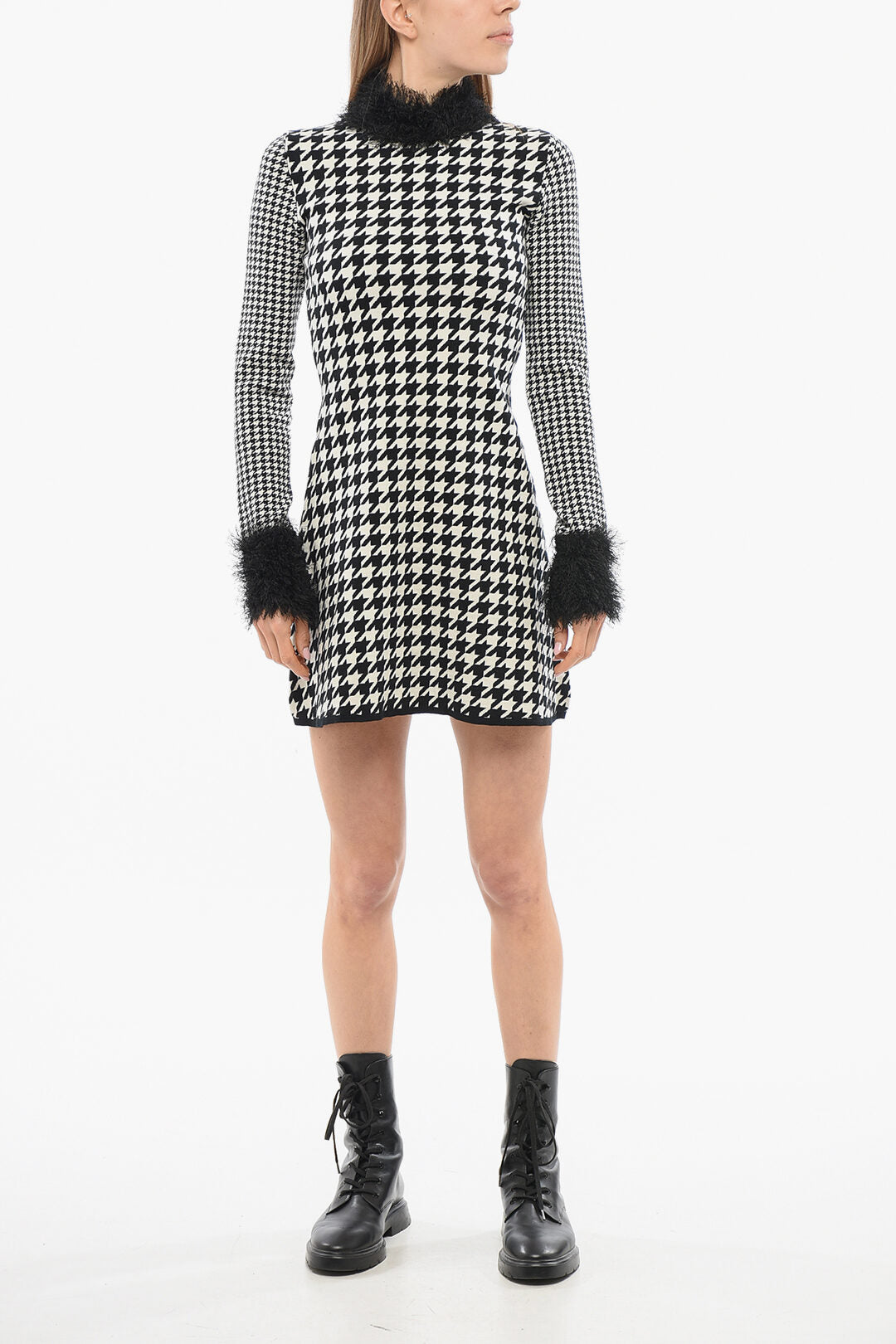 Viktor & Rolf 2550~Houndstooth Dress with Thread Detail