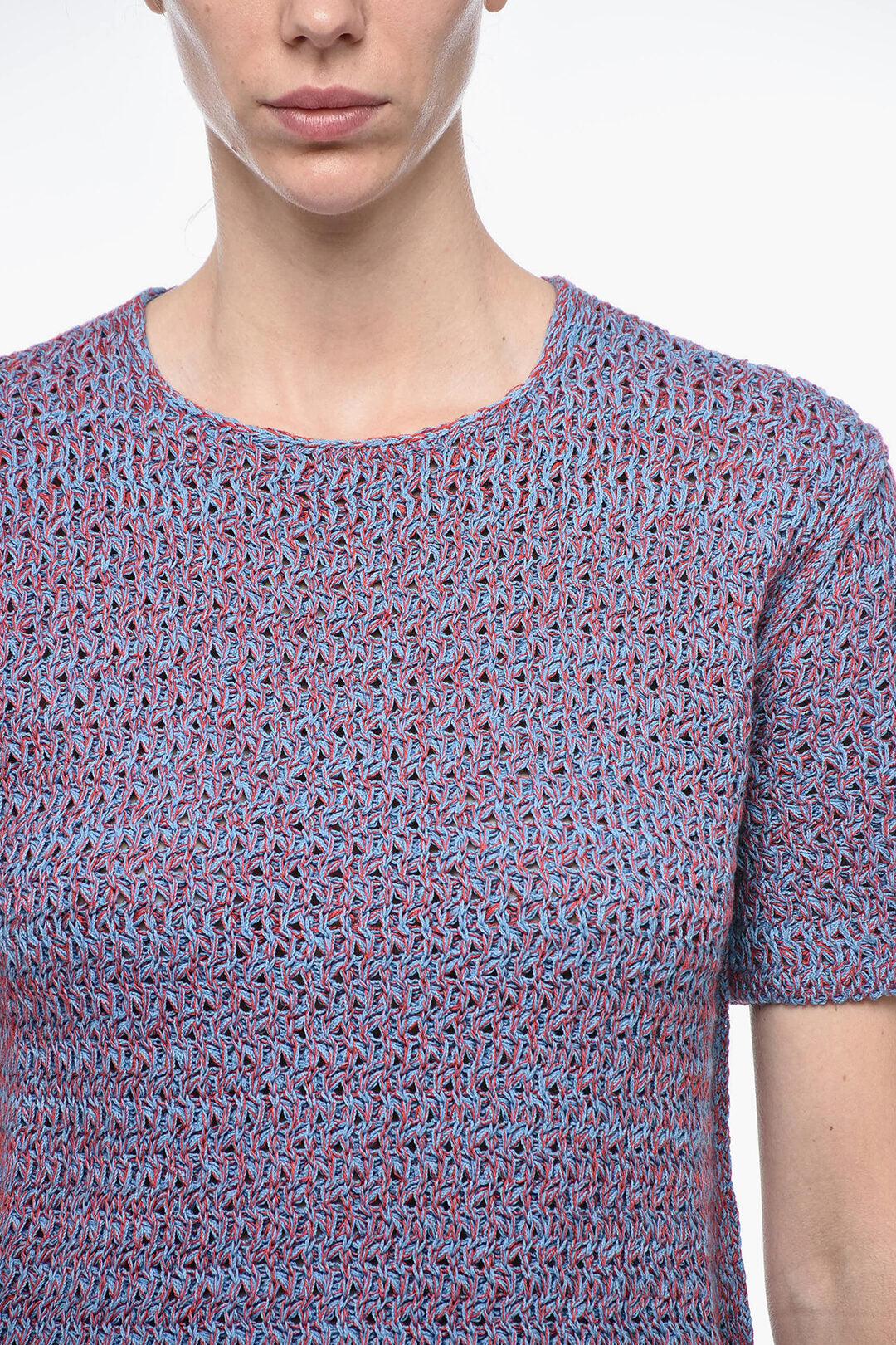 Jil Sander 2550~Knit T-Shirt with Reverse Seams