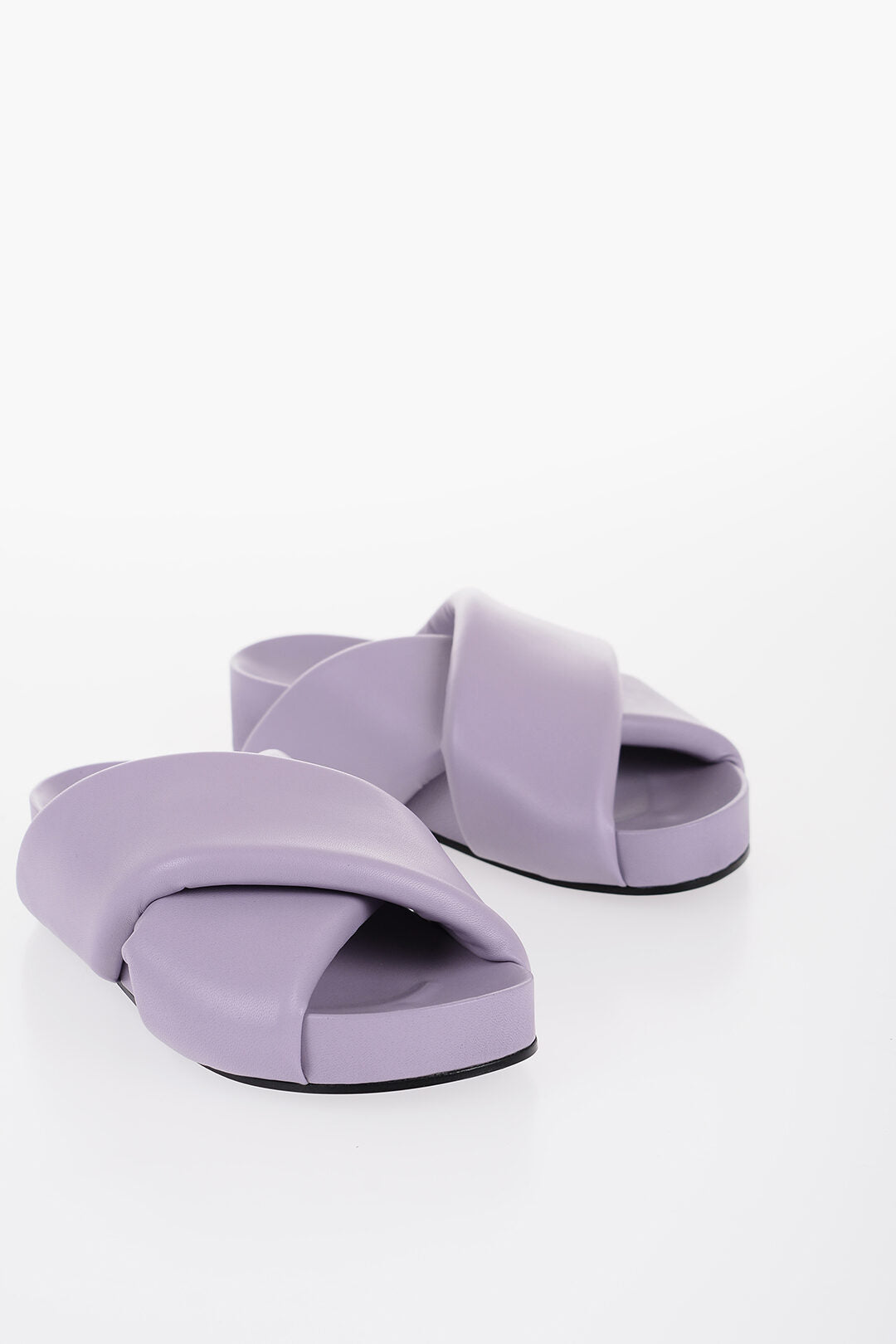 Jil Sander 2550~Leather Sandals with Criss-Cross Design