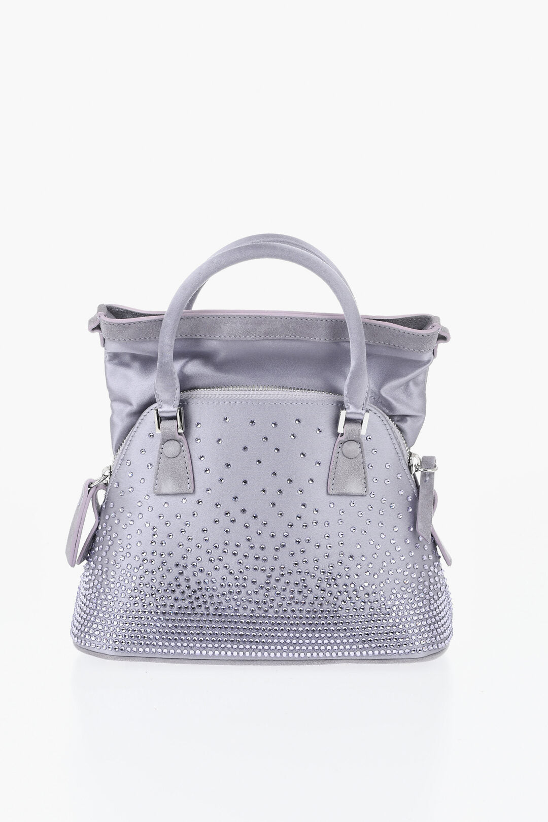 Maison Margiela 2550~MM11 Silk-Blend Bag 5AC Embellished with Crystals, view 2