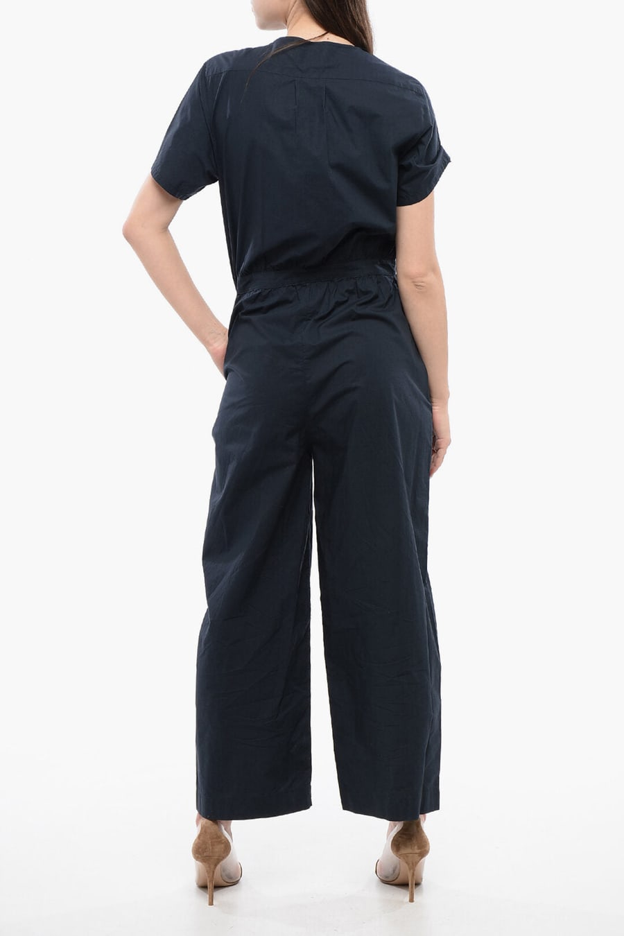 Woolrich 2550~Short-Sleeve Jumpsuit with Buttons, view 2