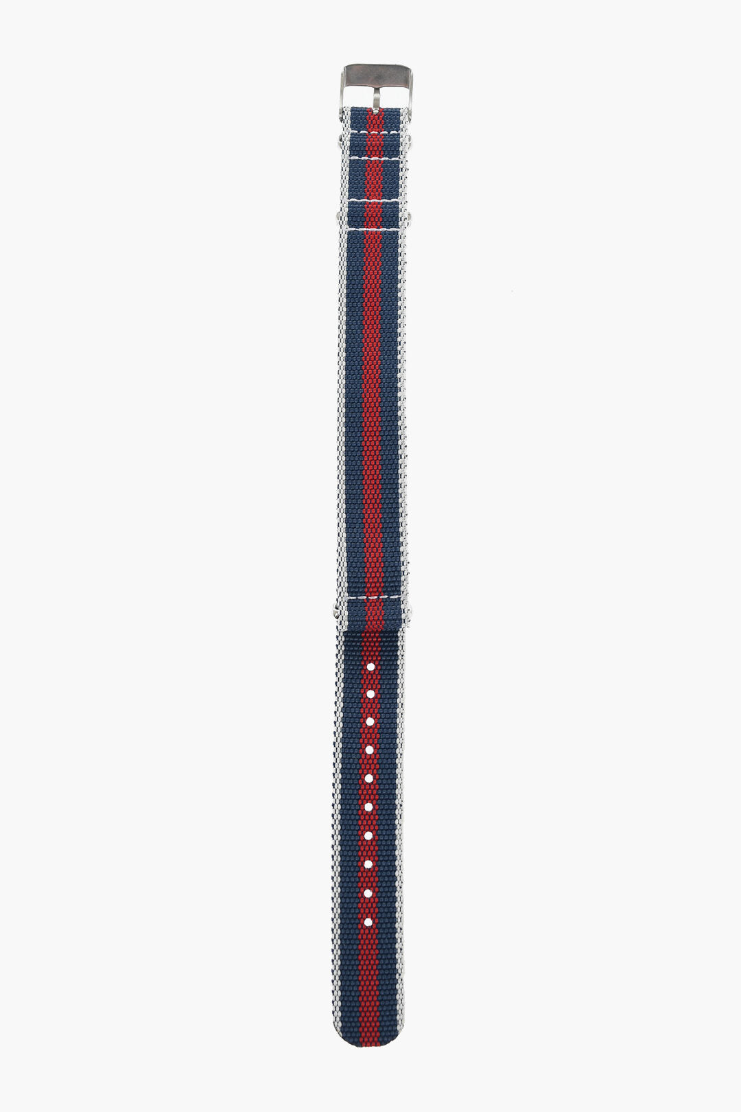 TIMEX 2550~Striped Slip-Through Strap with Silver Buckle 18mm