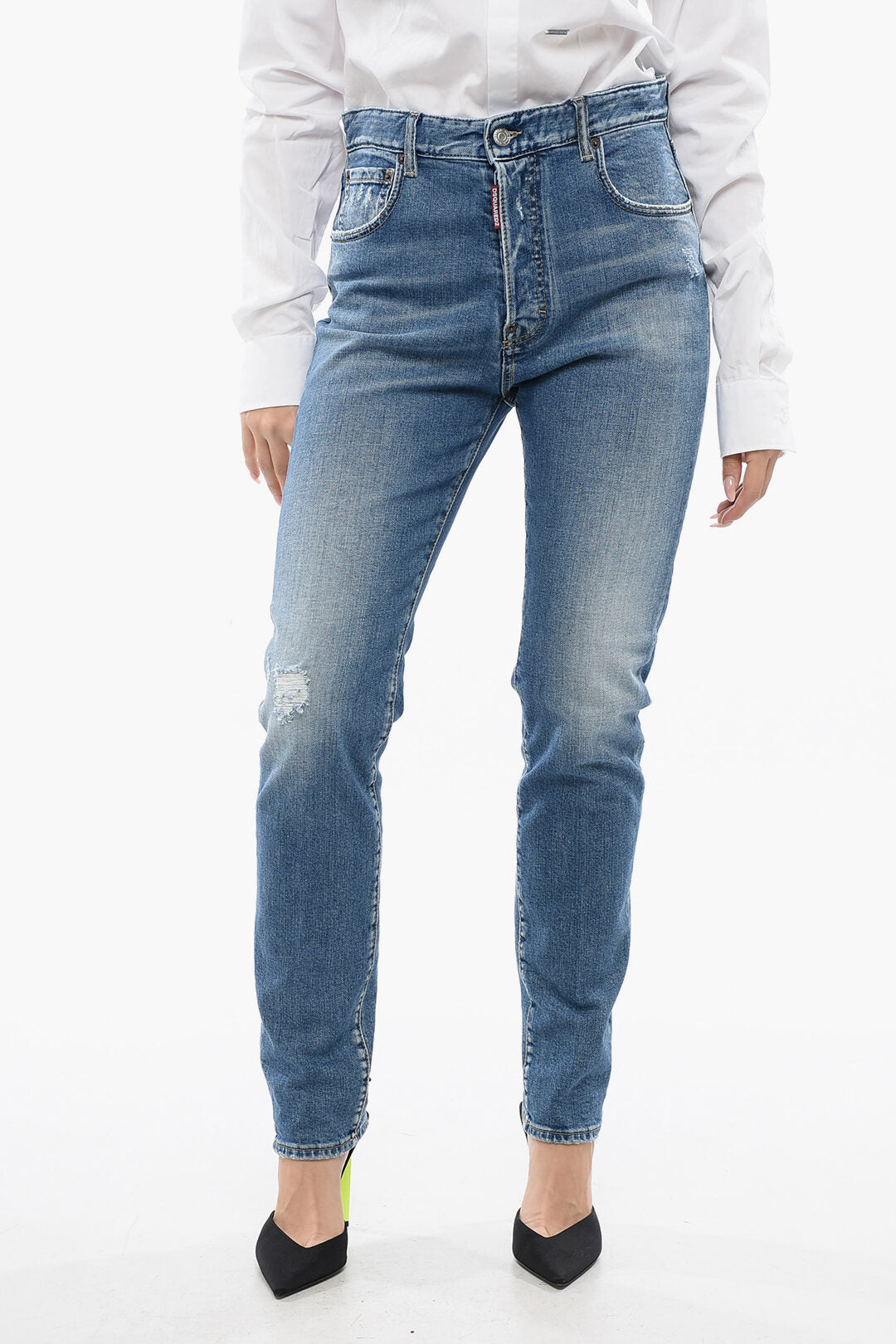 Dsquared2 2750~642 Fit Denim Mid Wash Jeans 15 cm